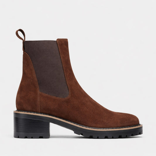 EOS LINEAR CHESTNUT SUEDE - Women Boots - Collective Shoes 