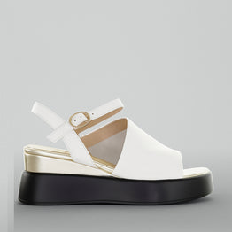 MILA RAINE DANCER WHITE GOLD - Women Sandals - Collective Shoes 