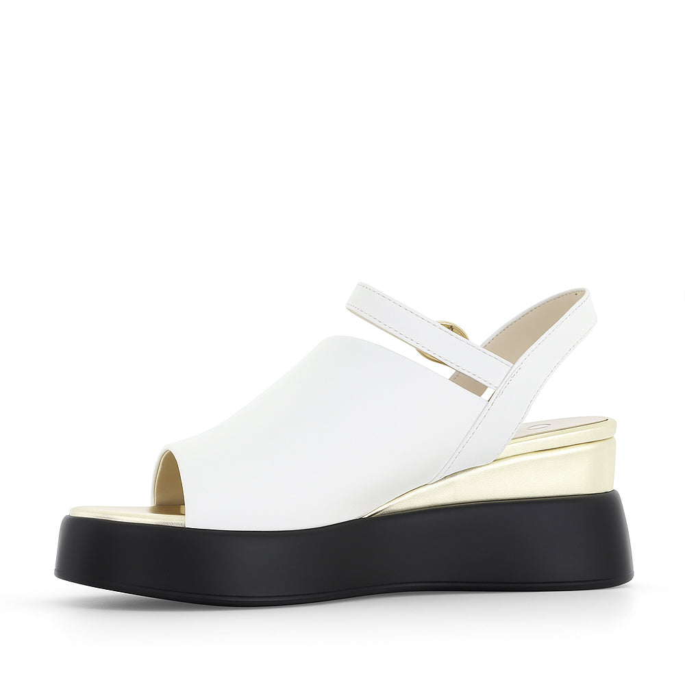 MILA RAINE DANCER WHITE GOLD - Women Sandals - Collective Shoes 