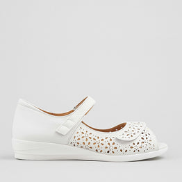 ZIERA DAFFODIL WHITE - Women Sandals - Collective Shoes 