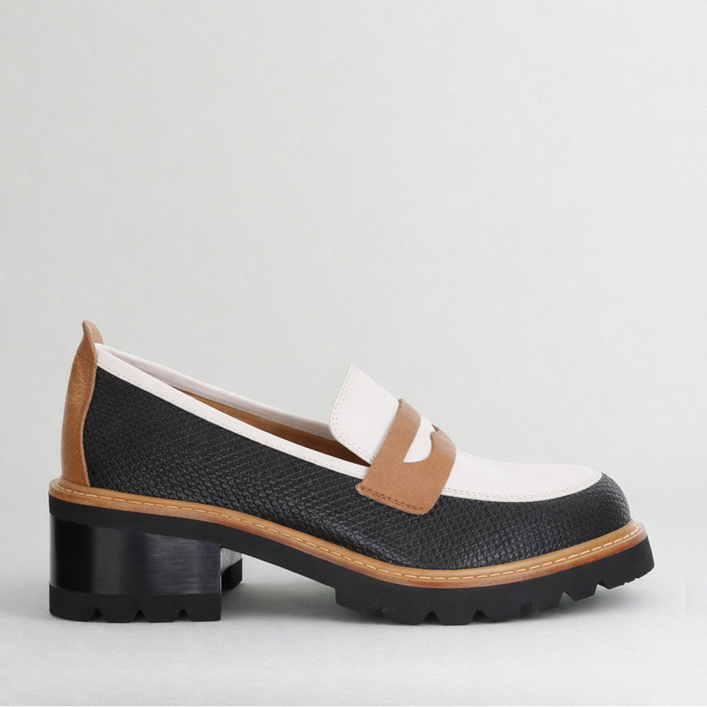 BRESLEY DELMIRA BLACK COMBO - Women Loafers - Collective Shoes 