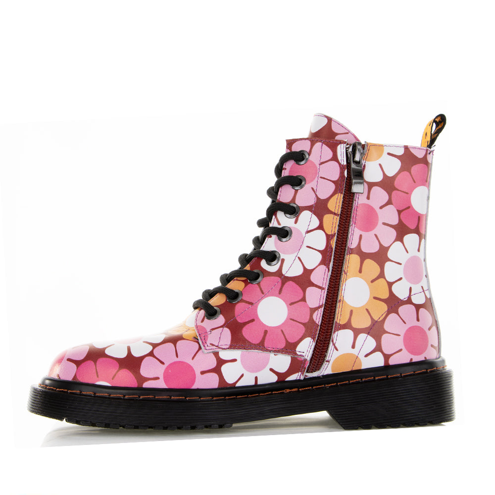 LESANSA DEPTH PINK FLORAL - Women Boots - Collective Shoes 