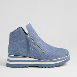 DJANGO & JULIETTE EVOL BLUE DENIM - Women Boots - Collective Shoes 