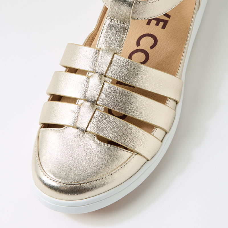 ZIERA DIANEY PALE GOLD WHITE - Women Sandals - Collective Shoes 