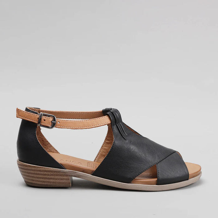 LE SANSA DIGBY BLACK TAN - Women Sandals - Collective Shoes 