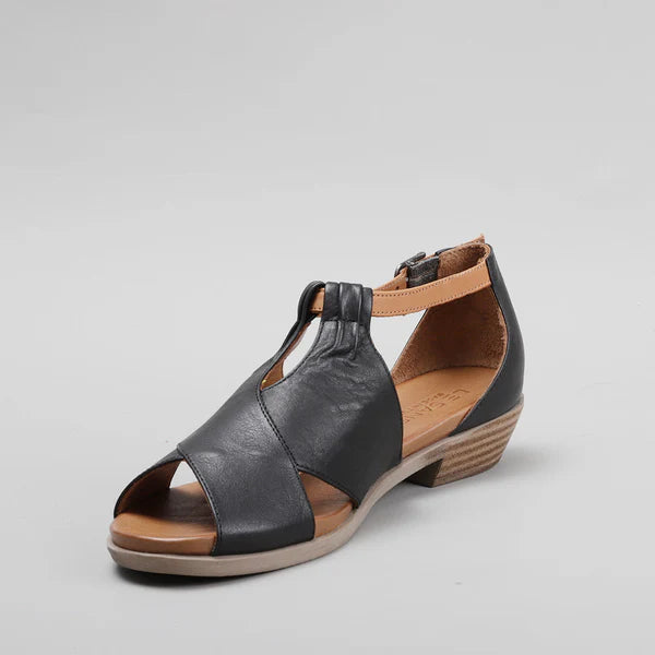 LE SANSA DIGBY BLACK TAN - Women Sandals - Collective Shoes 