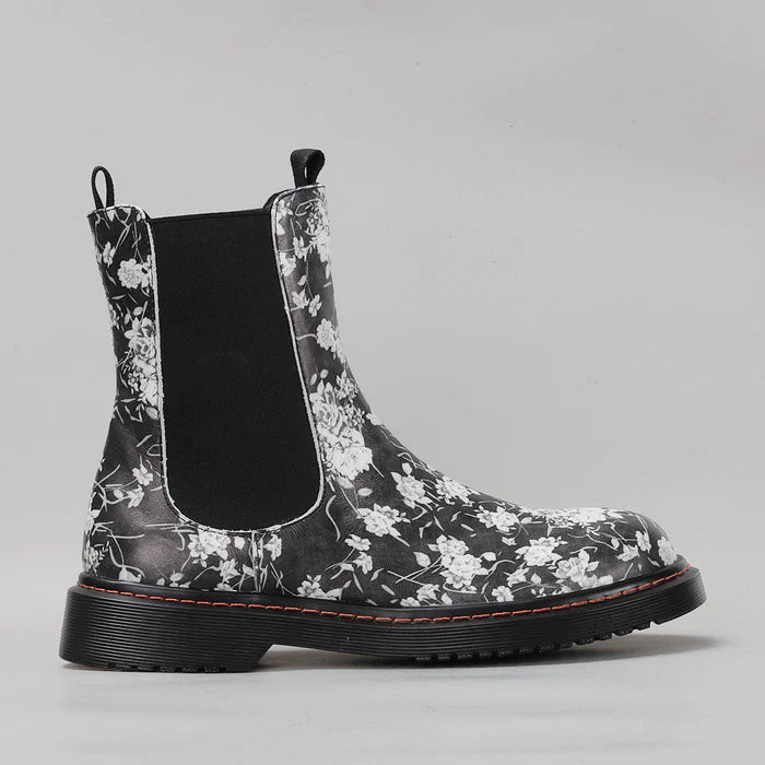 LE SANSA DINGO BLACK FLORAL - Women Boots - Collective Shoes 