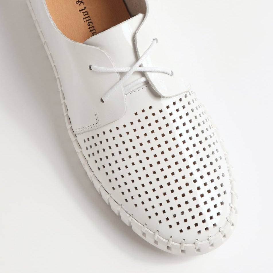 DJANGO & JULIETTE HUSTON WHITE PATENT - Women Sneakers - Collective Shoes 