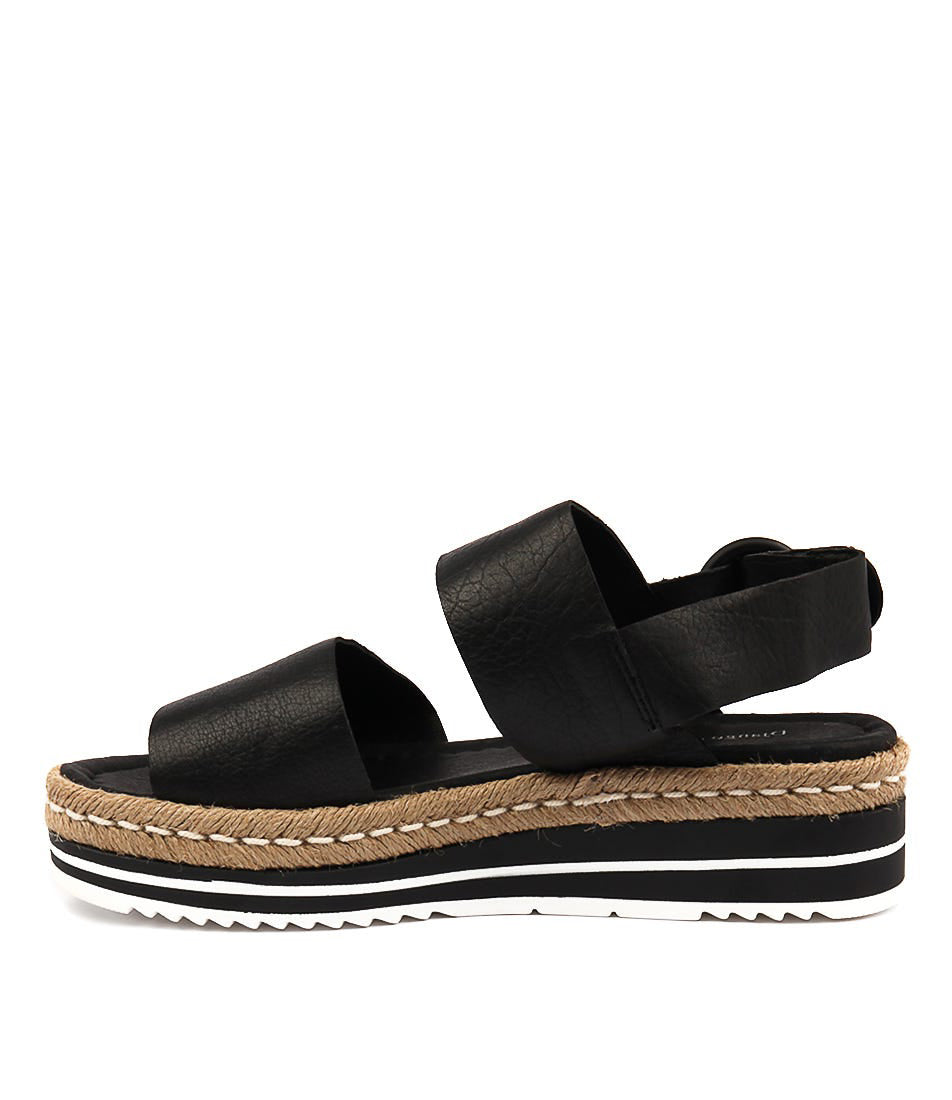 DJANGO & JULIETTE ATHA BLACK - Women Sandals - Collective Shoes 