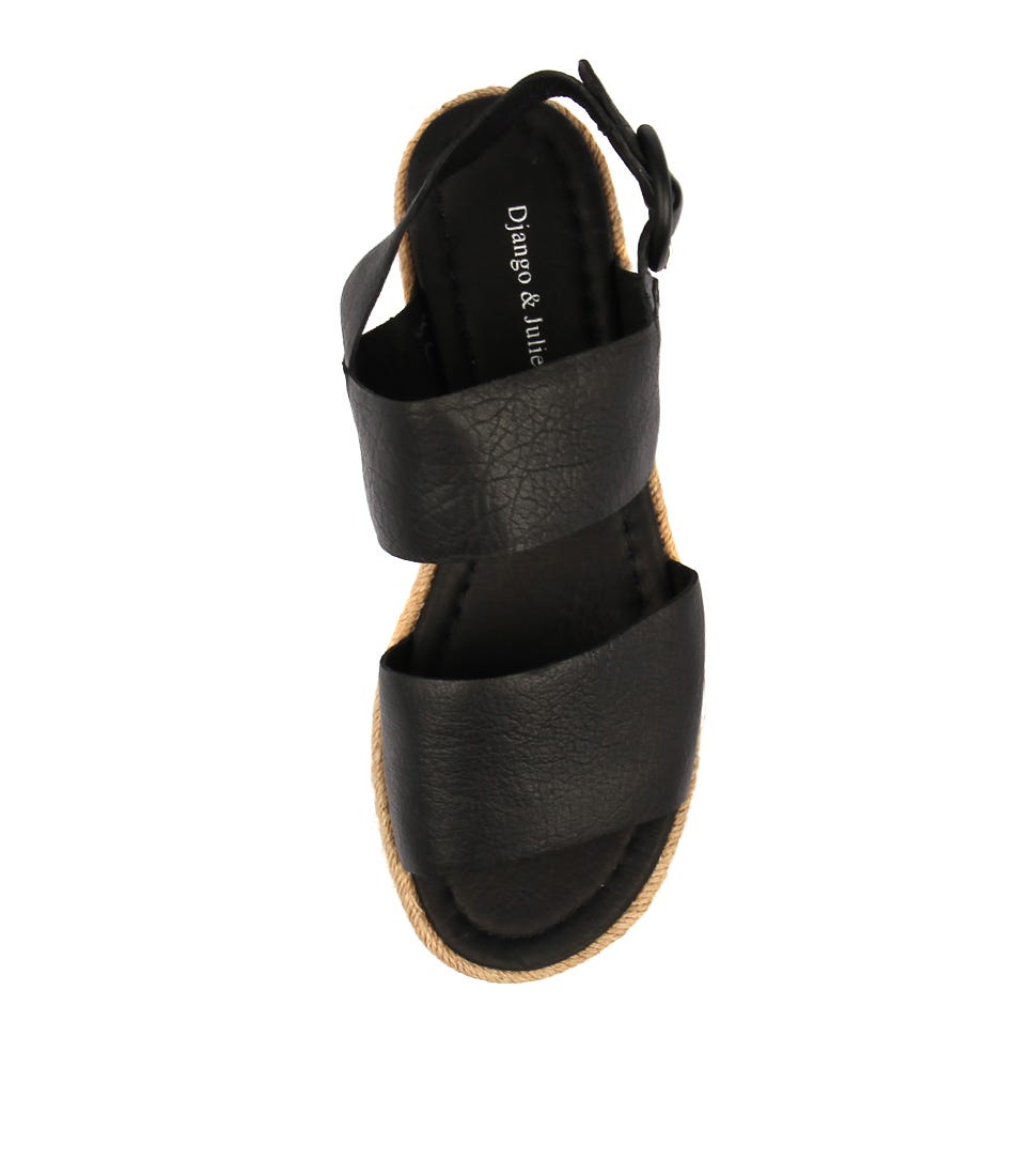 DJANGO & JULIETTE ATHA BLACK - Women Sandals - Collective Shoes 