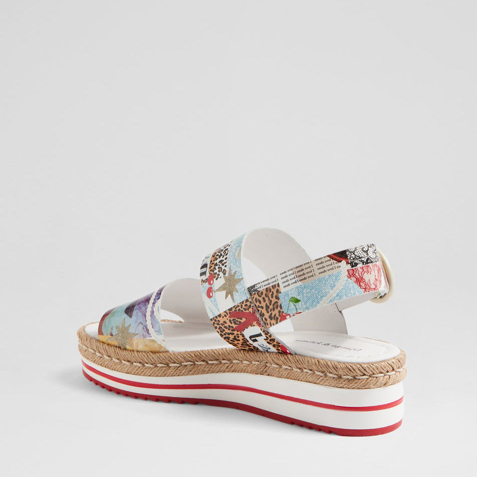DJANGO & JULIETTE ATHA COLLAGE PRINT - Women Sandals - Collective Shoes 