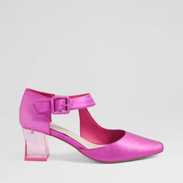 DJANGO & JULIETTE HAPPIE FUCHSIA SATIN - Women Sandals - Collective Shoes 