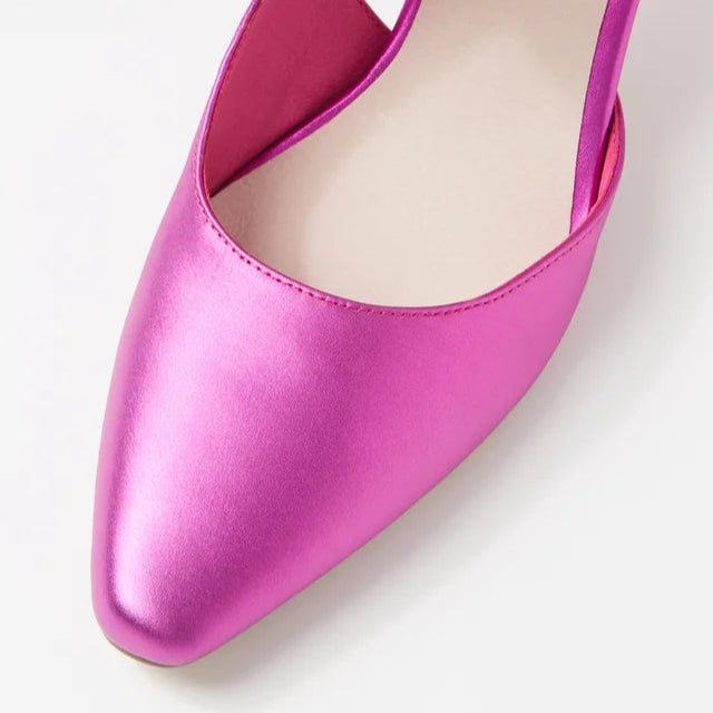 DJANGO & JULIETTE HAPPIE FUCHSIA SATIN - Women Sandals - Collective Shoes 