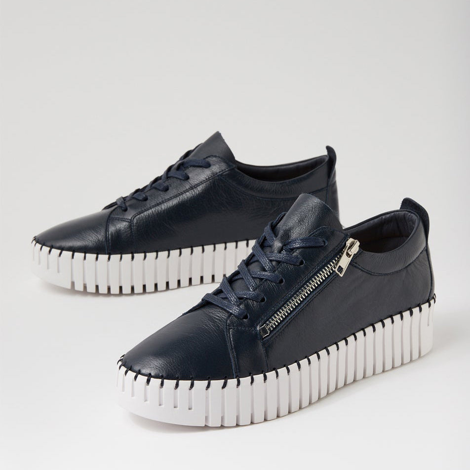 DJANGO & JULIETTE BUMP NAVY WHITE - Women sneakers - Collective Shoes 