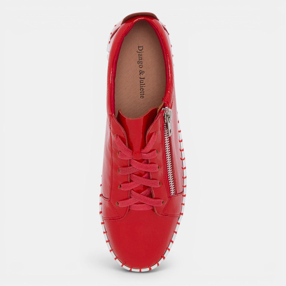 DJANGO & JULIETTE BUMP RED WHITE PATENT