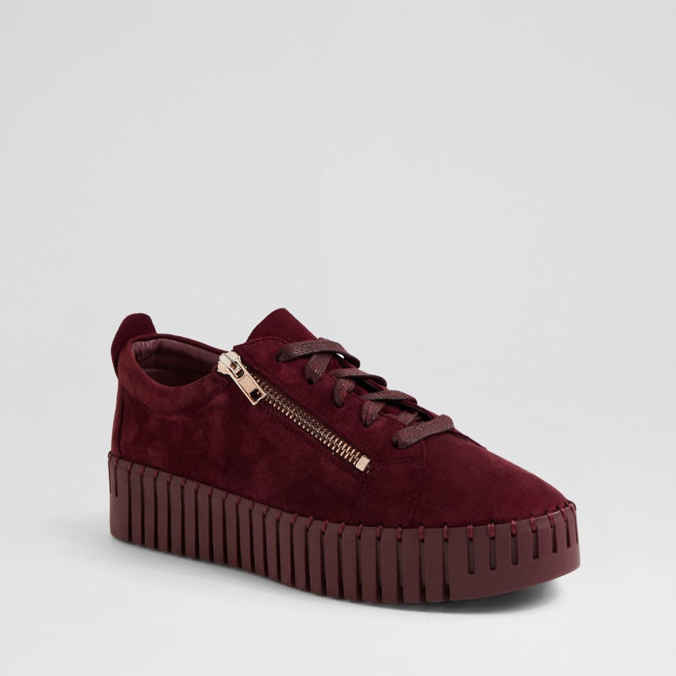 DJANGO & JULIETTE BUMP BURGUNDY SUEDE - Women sneakers - Collective Shoes 