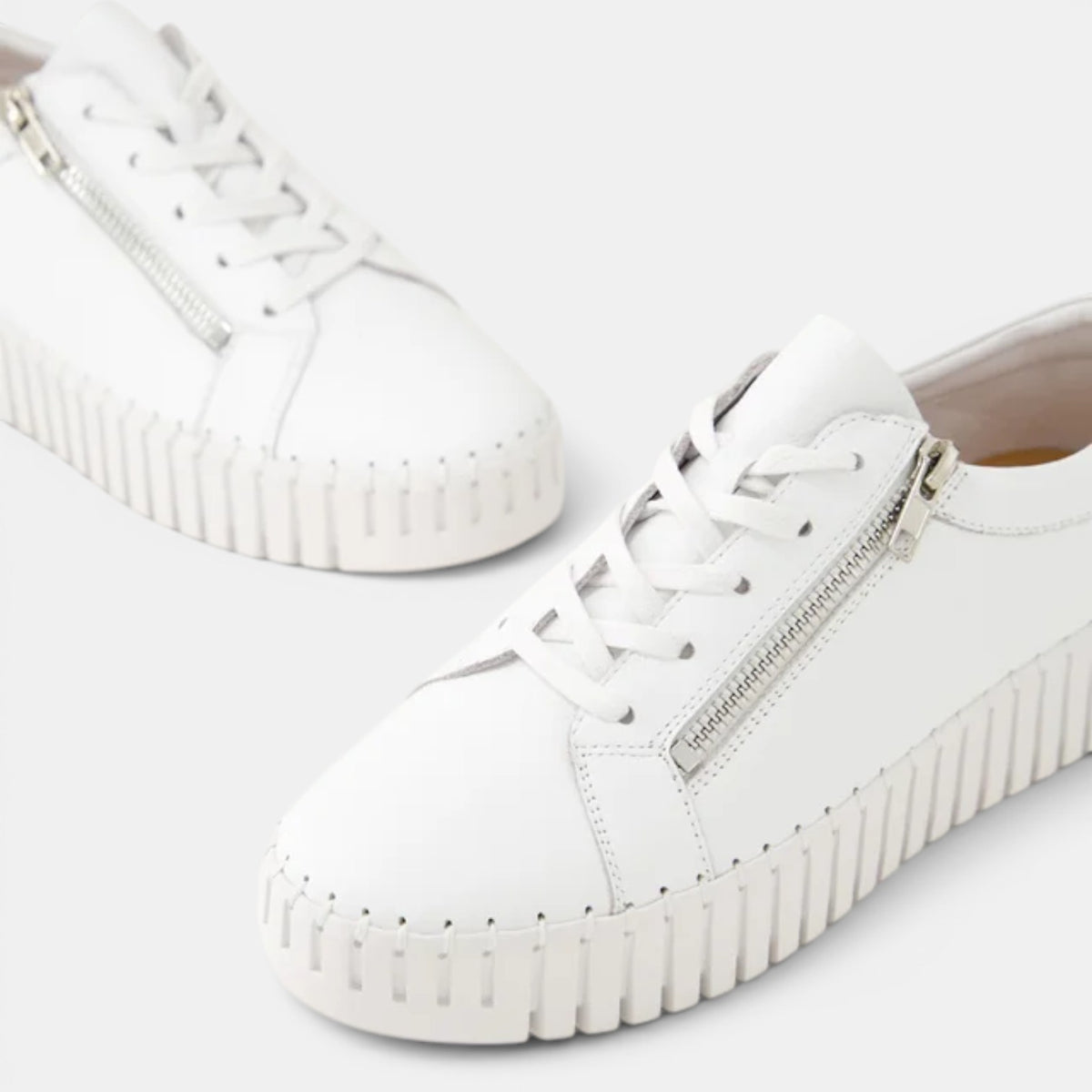 DJANGO & JULIETTE BUMP WHITE - Women Sneakers - Collective Shoes 