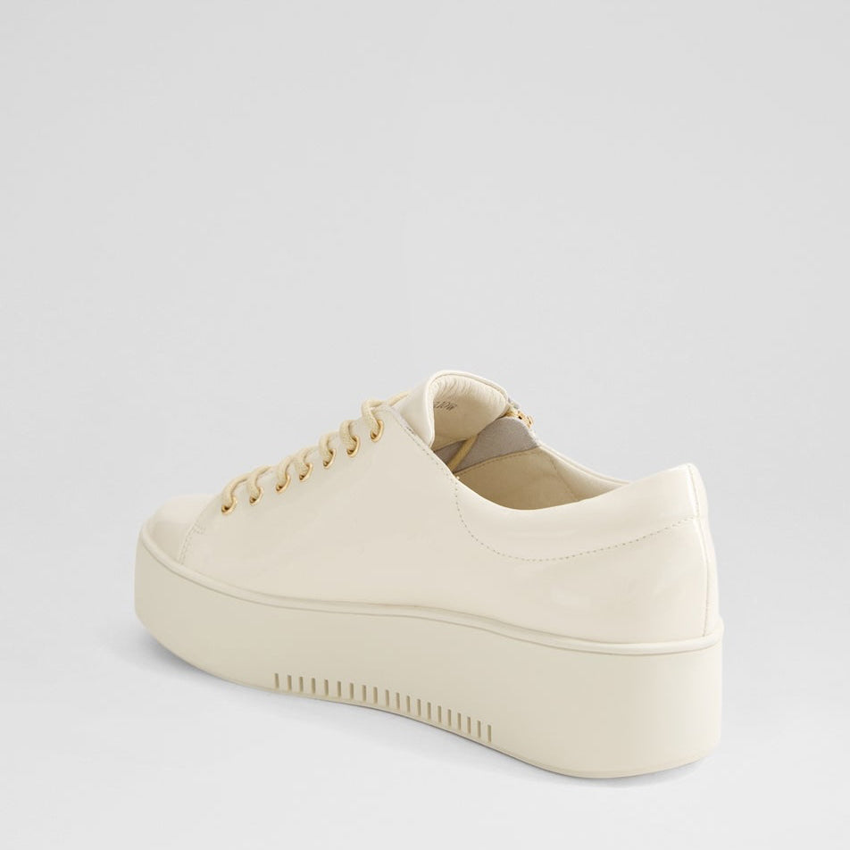 DJANGO & JULIETTE WOLFIE IVORY PATENT - Women sneakers - Collective Shoes 