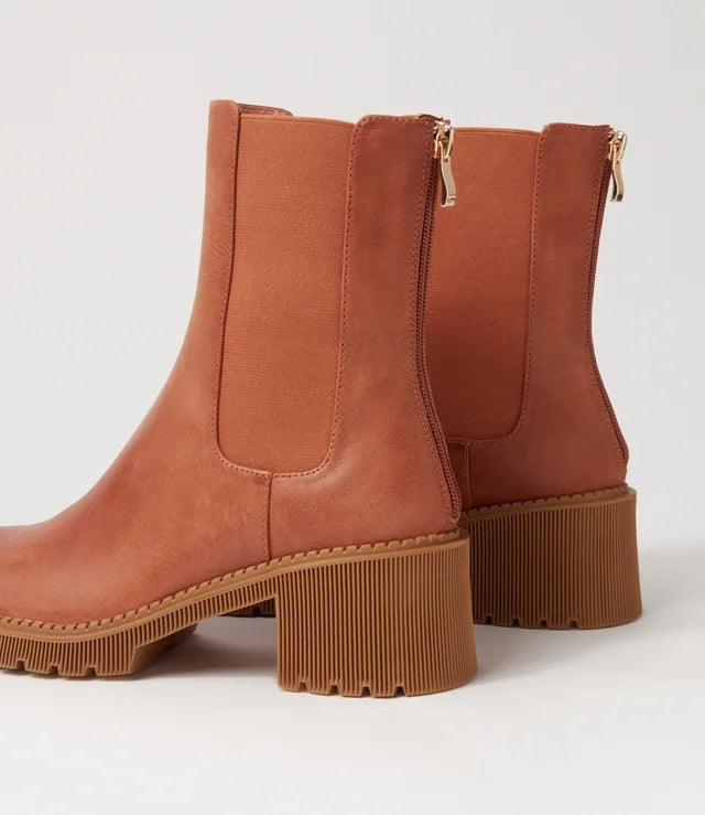 DJANGO & JULIETTE ZOZO COGNAC - Women Boots - Collective Shoes 