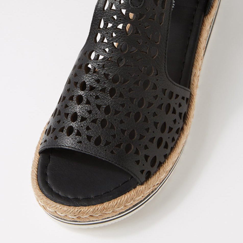 DJANGO & JULIETTE ACCRA BLACK - Women Sandals - Collective Shoes 