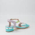 Load image into Gallery viewer, DJANGO & JULIETTE TANER AQUA PINK PATENT MULTI
