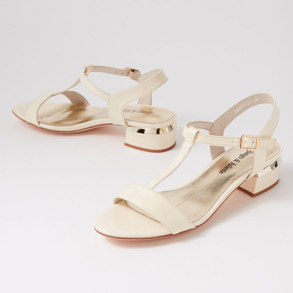DJANGO & JULIETTE TANER NOUGAT PATENT MULTI - Women Sandals - Collective Shoes 