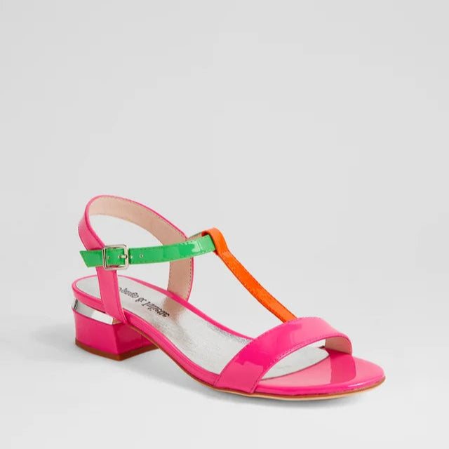 DJANGO & JULIETTE TANER HOT PINK PATENT MULTI - Women Sandals - Collective Shoes 