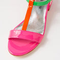 Load image into Gallery viewer, DJANGO & JULIETTE TANER HOT PINK PATENT MULTI - Women Sandals - Collective Shoes 
