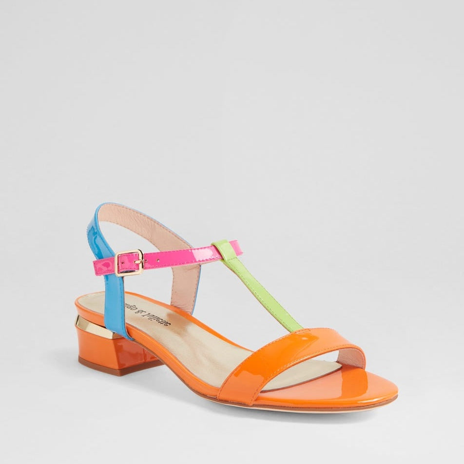 DJANGO & JULIETTE TANER GELATO PATENT MULTI - Women Sandals - Collective Shoes 
