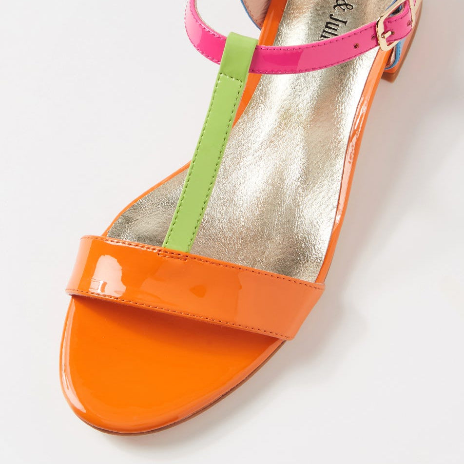 DJANGO & JULIETTE TANER GELATO PATENT MULTI - Women Sandals - Collective Shoes 