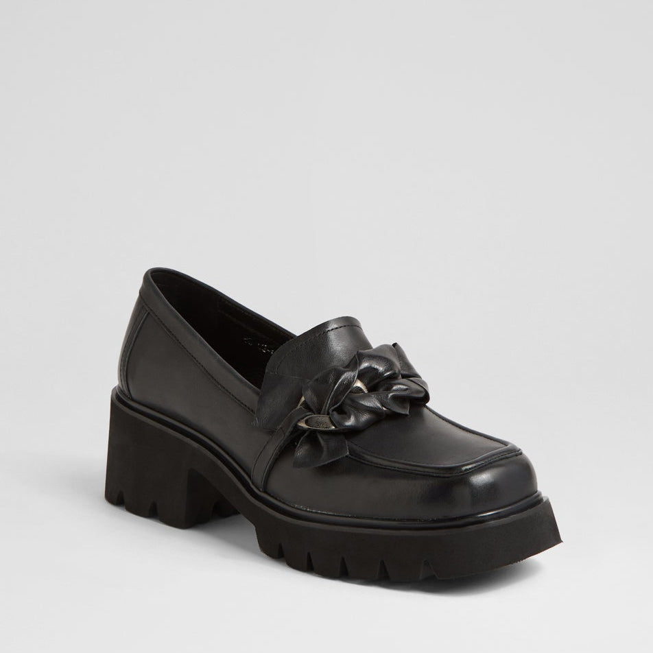 DJANGO & JULIETTE BIZMO BLACK - Women Loafers - Collective Shoes 