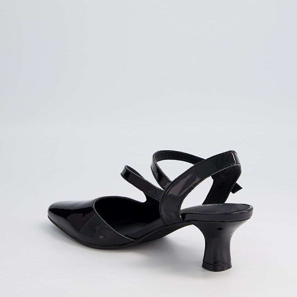 DJANGO & JULIETTE CHARISSA BLACK PATENT - Women Sandals - Collective Shoes 