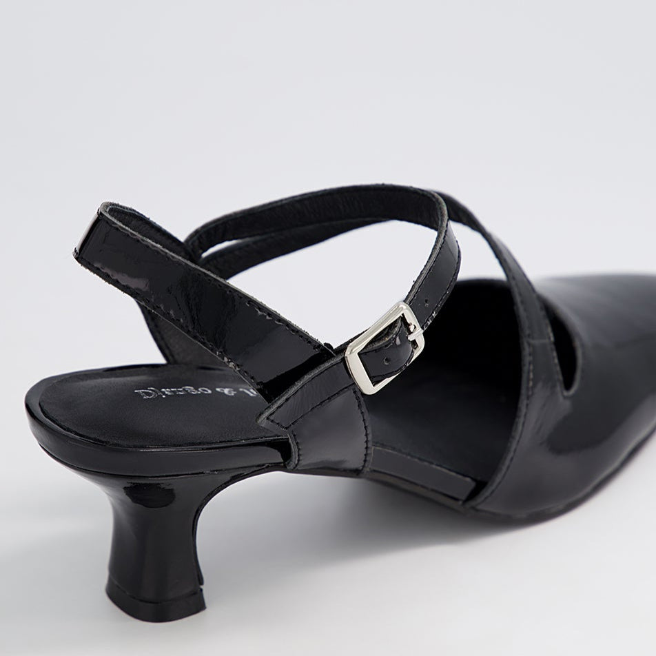 DJANGO & JULIETTE CHARISSA BLACK PATENT - Women Sandals - Collective Shoes 