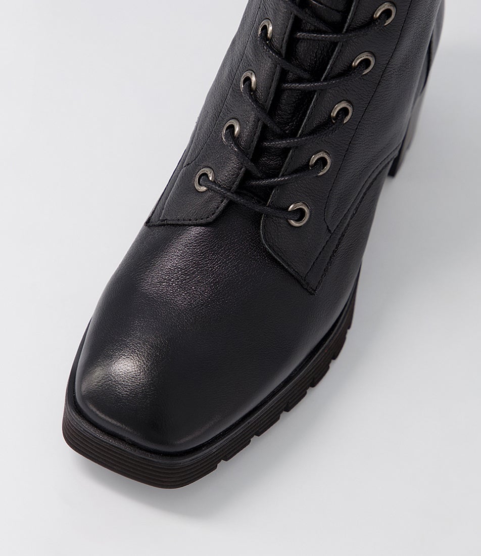 DJANGO & JULIETTE DOMMER BLACK - Women Boots - Collective Shoes 