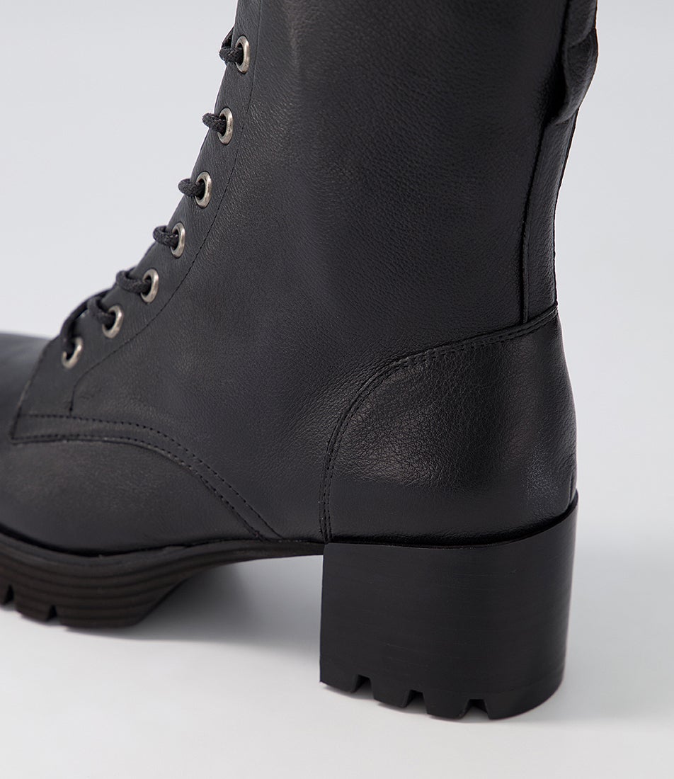 DJANGO & JULIETTE DOMMER BLACK - Women Boots - Collective Shoes 