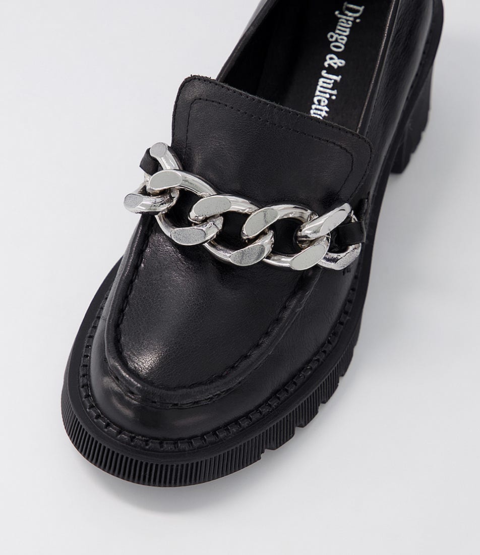 DJANGO & JULIETTE ZUSK BLACK - Women Loafers - Collective Shoes 