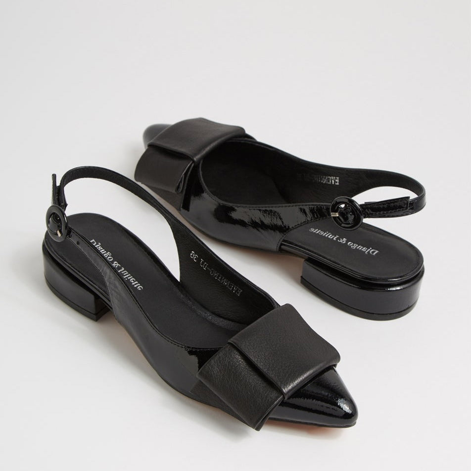 DJANGO & JULIETTE EVENNING BLACK PATENT - Women Sandals - Collective Shoes 