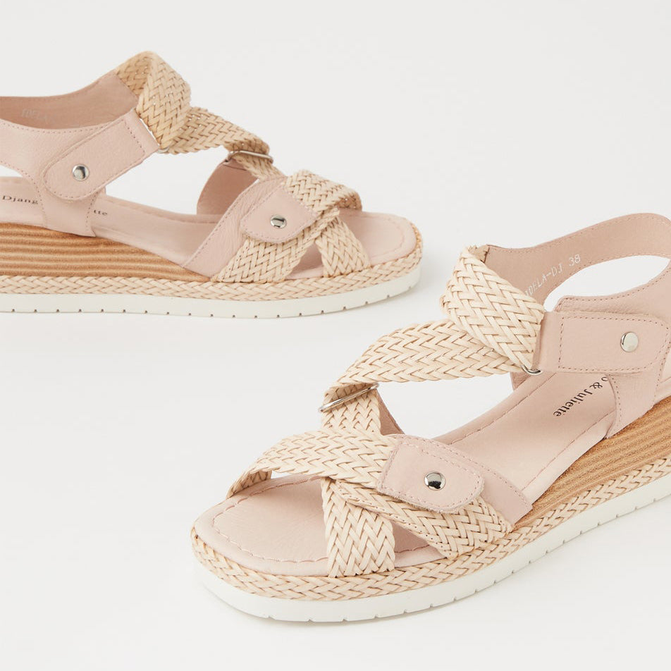 DJANGO & JULIETTE IDELA NUDE WEAVE - Women Sandals - Collective Shoes 