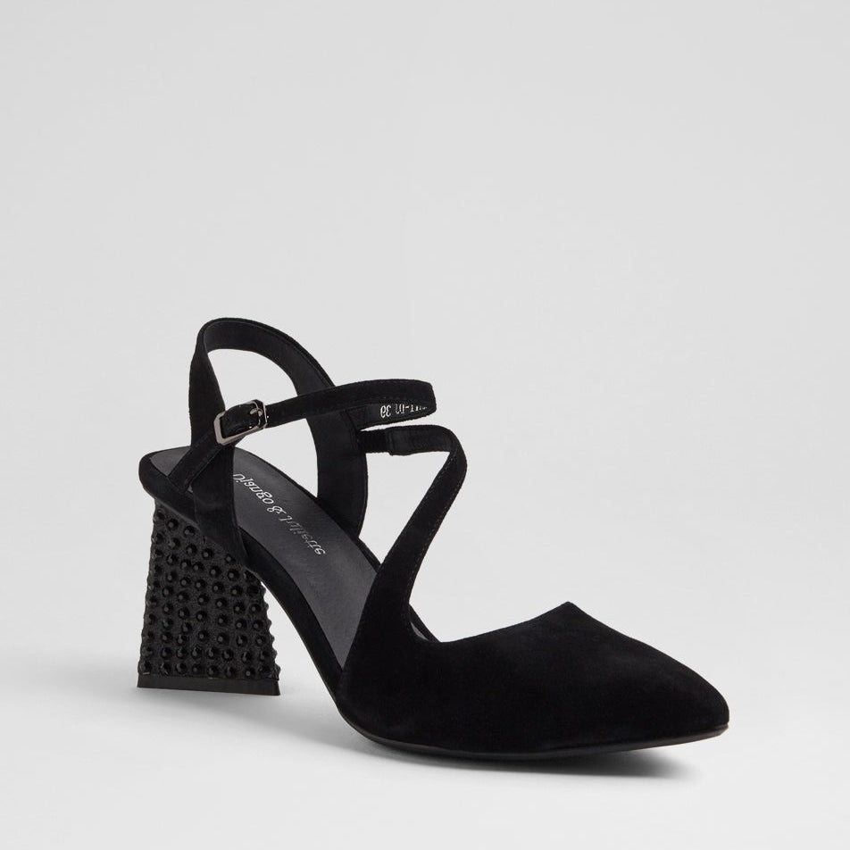 DJANGO & JULIETTE LAHTI BLACK SUEDE - Women Heels - Collective Shoes 