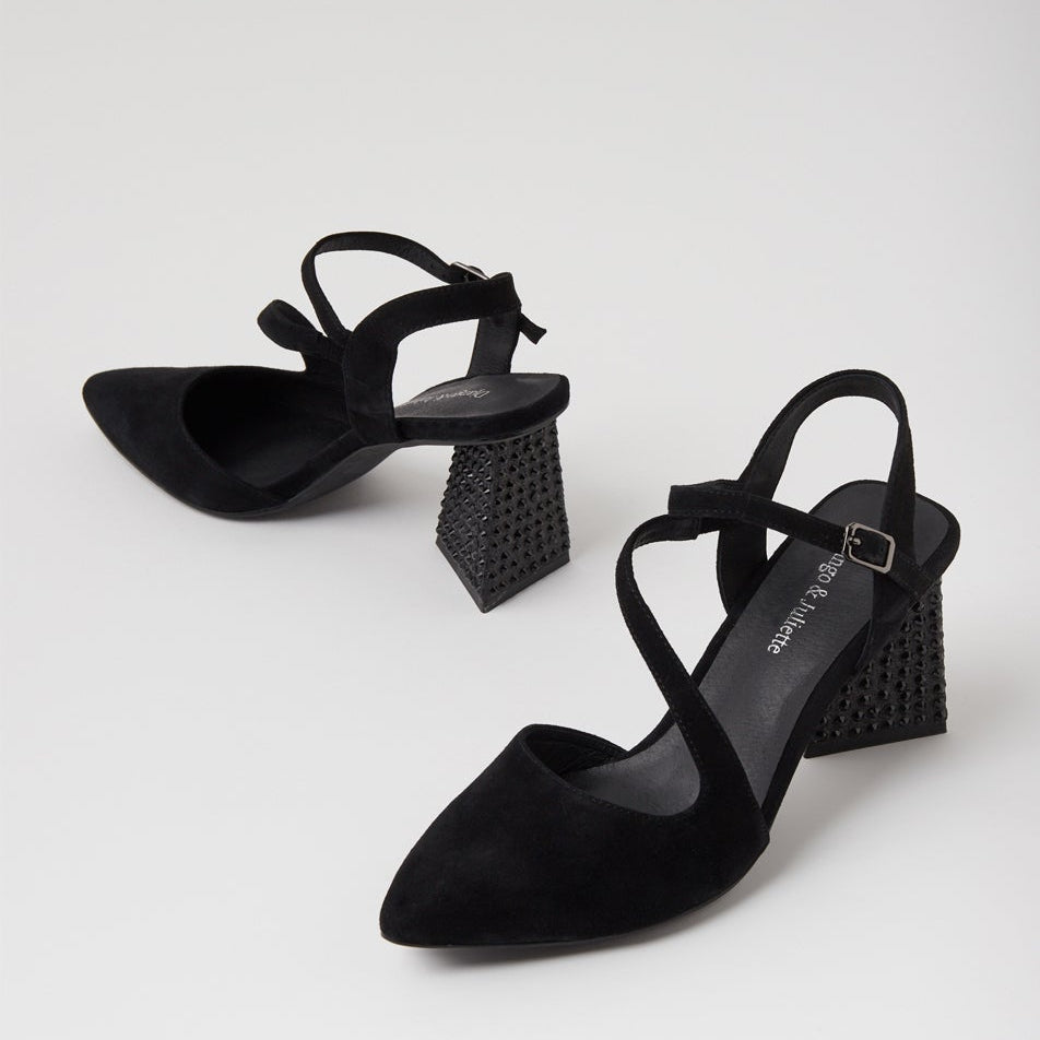 DJANGO & JULIETTE LAHTI BLACK SUEDE - Women Heels - Collective Shoes 