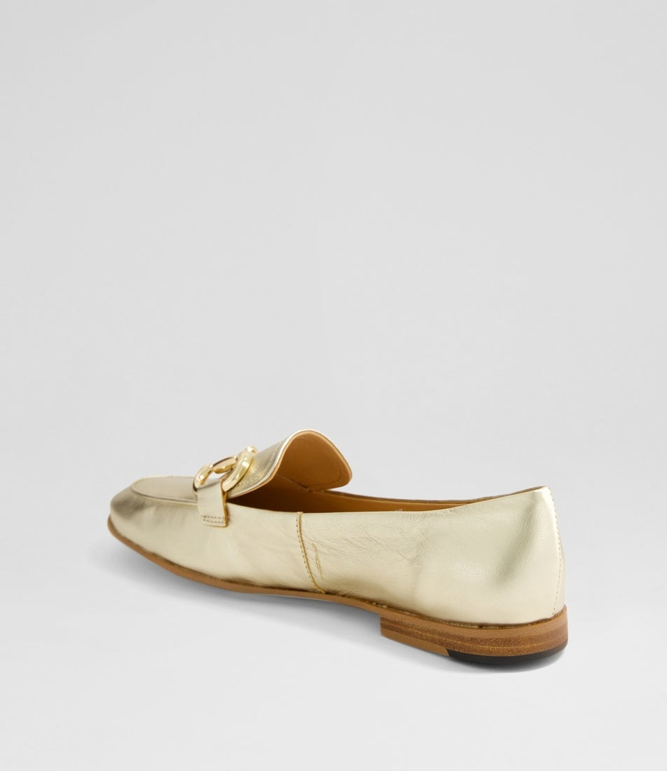 DJANGO & JULIETTE UTA PALE GOLD - Women Loafers - Collective Shoes 