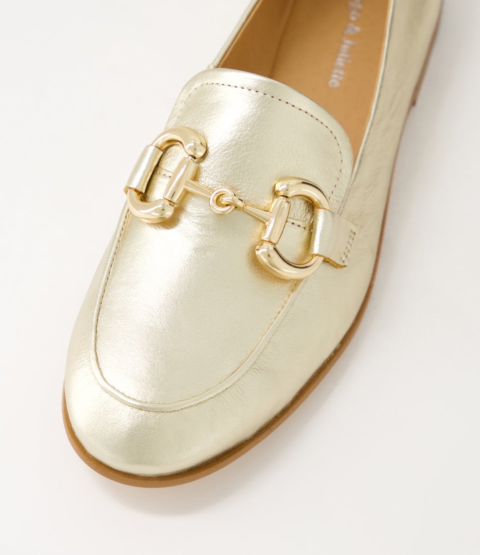DJANGO & JULIETTE UTA PALE GOLD - Women Loafers - Collective Shoes 