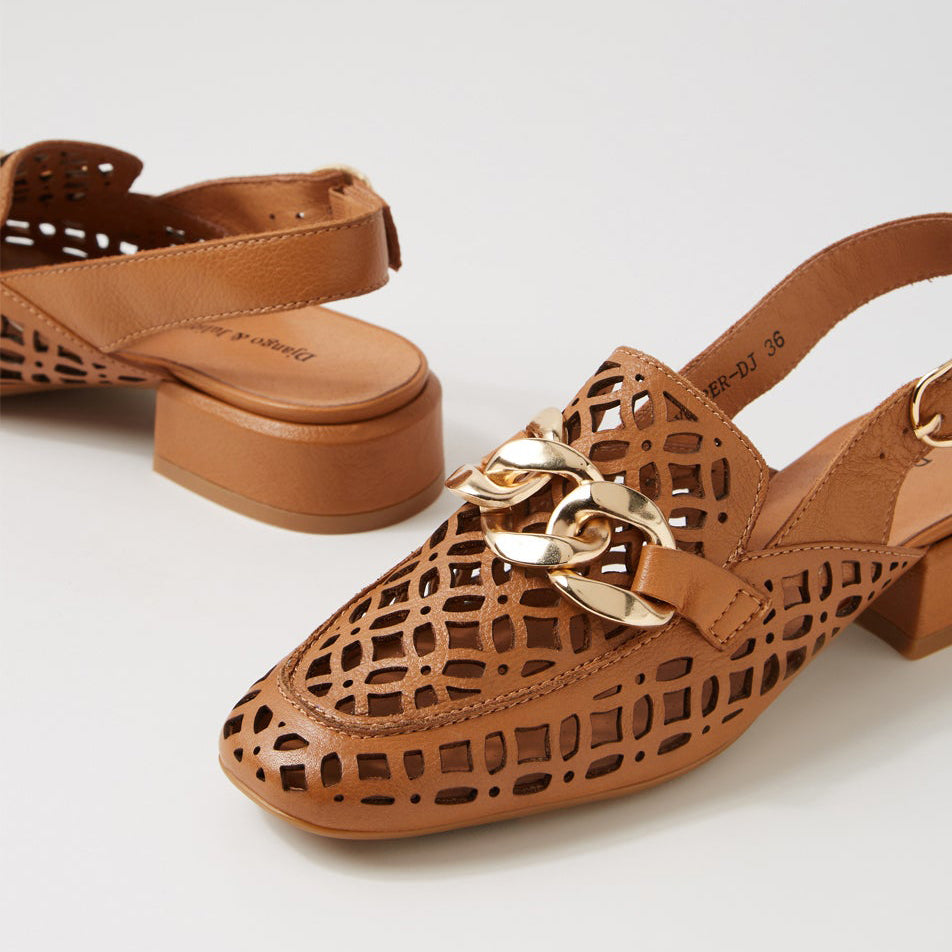DJANGO & JULIETTE VOOPER DK TAN - Women Sandals - Collective Shoes 