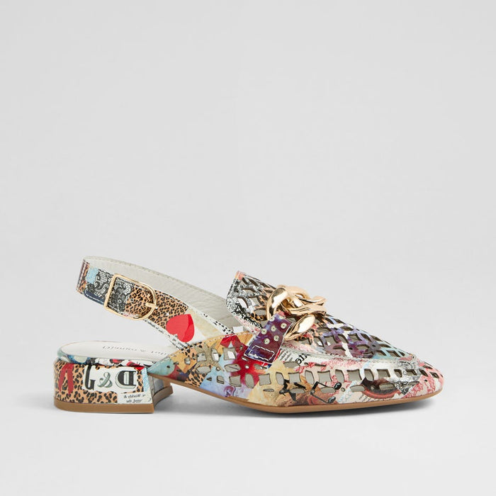 DJANGO & JULIETTE VOOPER COLLAGE PRINT PATENT - Women Sandals - Collective Shoes 