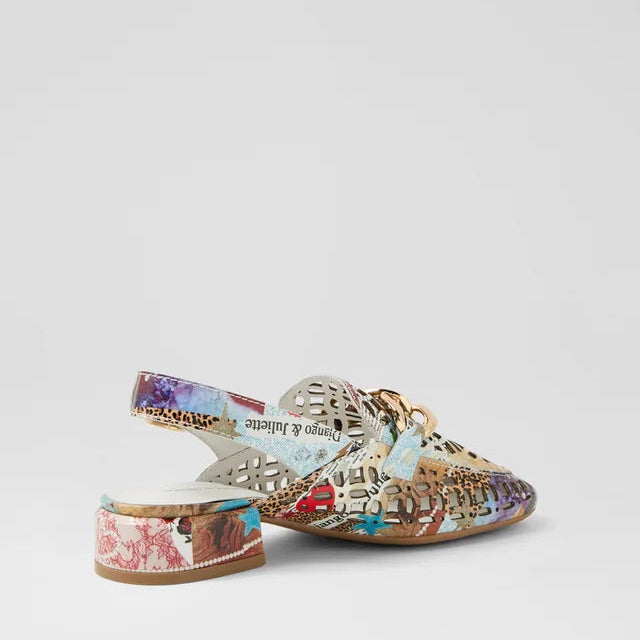 DJANGO & JULIETTE VOOPER COLLAGE PRINT PATENT - Women Sandals - Collective Shoes 
