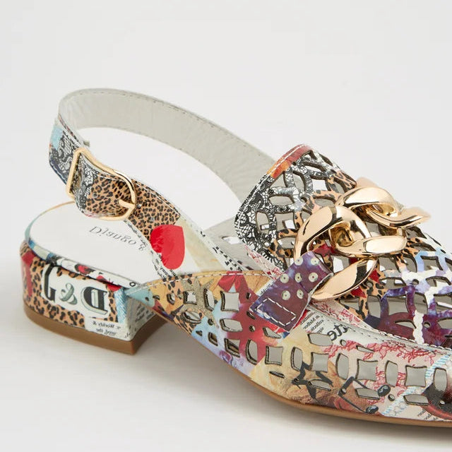 DJANGO & JULIETTE VOOPER COLLAGE PRINT PATENT - Women Sandals - Collective Shoes 
