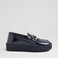 Load image into Gallery viewer, DJANGO & JULIETTE BRONTIS NAVY PATENT - Women Loafers - Collective Shoes 
