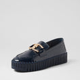 Load image into Gallery viewer, DJANGO & JULIETTE BRONTIS NAVY PATENT - Women Loafers - Collective Shoes 

