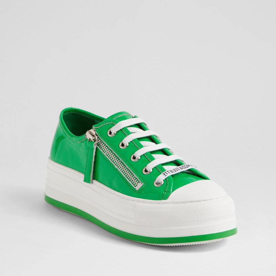 DJANGO & JULIETTE GIZA EMERALD PATENT - Women Sneakers - Collective Shoes 
