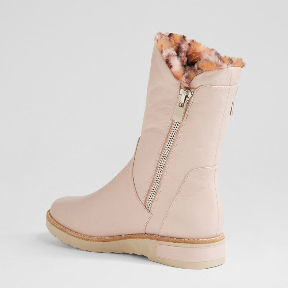 DJANGO & JULIETTE RHEMY DUSTY PINK LEOP - Women Boots - Collective Shoes 